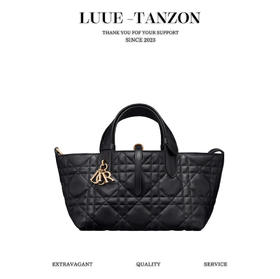 迪奥-Toujours 土著 字母吊坠系带开合 单肩斜挎包菜篮子（LZ）