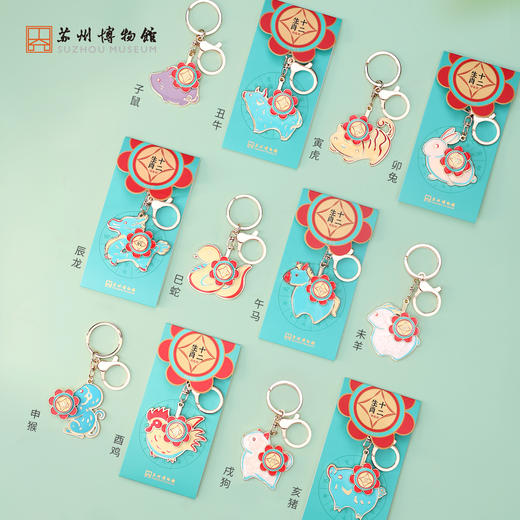 苏州博物馆 十二生肖钥匙扣 商品图0