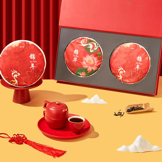 雀牌·露华春.锦华锦年双饼礼盒375g×2 商品图2