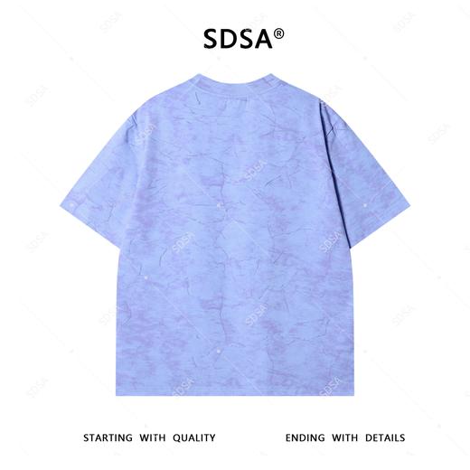 T4277SDSA夏季新款男士痞帅设计师晕染小众圆领短袖T恤休闲简约上衣 商品图5