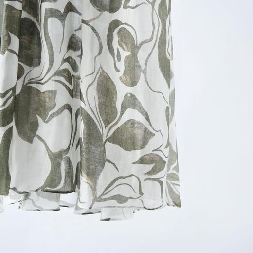 「自」全新升级【铂金会员321/天猫429/差价108】(95217)洛诗琳气质印花半身裙2025夏季新款天丝苎麻高腰显瘦A字裙 商品图3