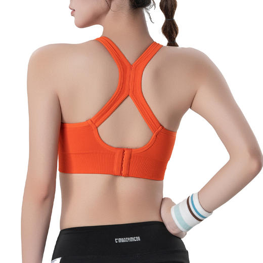 Gymicon能量符号 中强度跑步防震运动内衣女一体式固定胸垫细肩带交叉运动美背文胸YAWX2538 商品图4