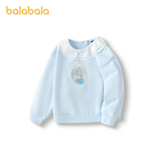 【艾莎IP】巴拉巴拉童装女童卫衣秋装款上衣绣花甜美翻领时尚舒适 商品图1