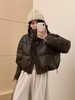 【YW】无忧购免洗pu皮羽绒棉服女短款冬季立领面包服小个子肯豆外套6816（截单后3-5天发货） 商品缩略图0