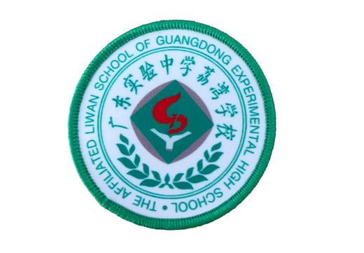 通版广东实验中学荔湾学校校徽礼服布标姓名贴章可缝烫现货现发51 商品图0