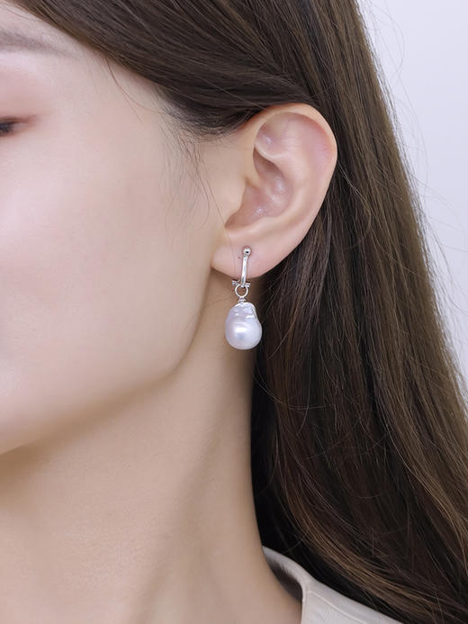 【挚友限定】Classic耳扣款-18K极光银蓝巴洛克耳夹12-13mm/13-14mm 商品图1