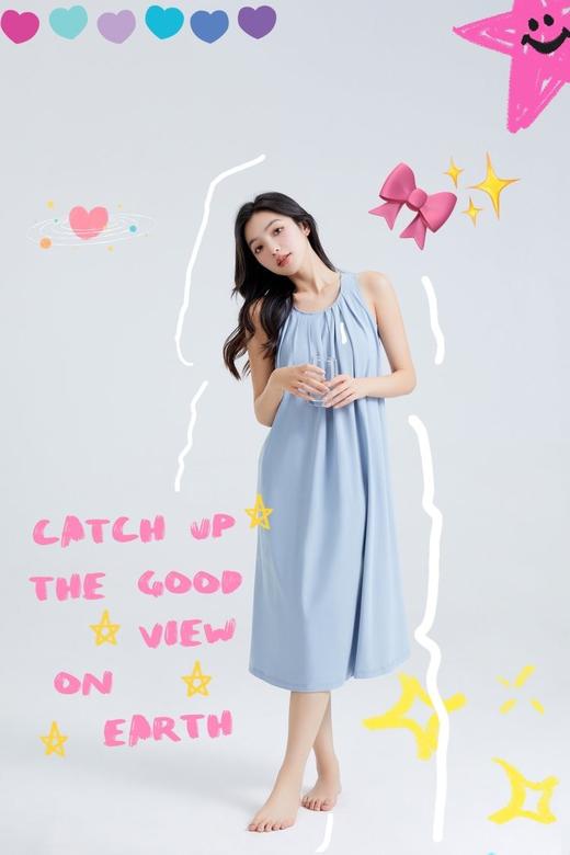 586055天丝棉罩杯背心裙 商品图0