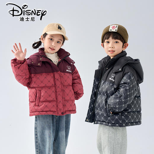 Disney/迪士尼XH儿童羽绒服男女童黑金系列连帽外套XME4SU506 商品图4