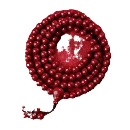 雀说 天然原矿朱砂手串 男女款108颗佛珠精品紫金砂90%含量（内外满星光） 商品图4