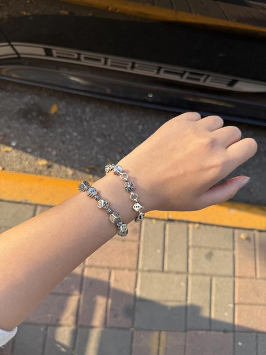 Chrome Hearts克罗心 十字花球筛子925银手链，骰子款是日本限定，超级难买(MM) 商品图9