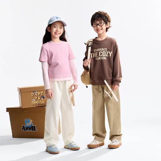 男女童全腰梭织单裤秋季新款安奈儿童装EM536519 商品图3