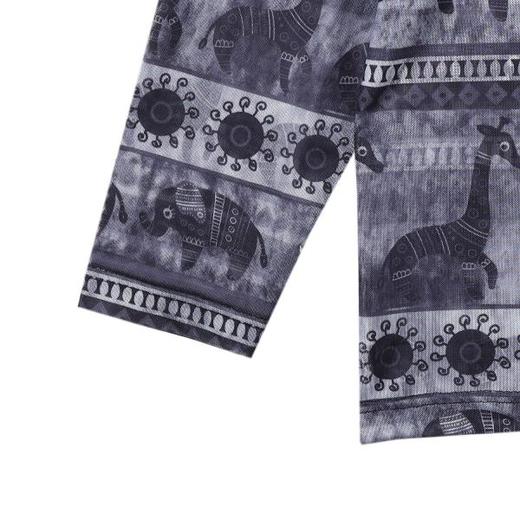 T4261SDSA夏季新款男士痞帅潮牌动物图案设计圆领长袖T恤时尚百搭上衣 商品图4