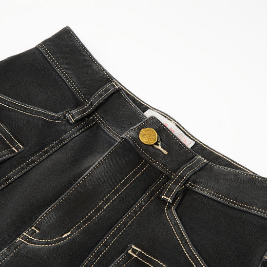 谜底复古直筒牛仔裤2025秋季新款百搭高腰水洗牛仔长裤257MK7741 商品图3