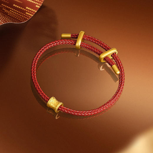 周六福黄景瑜同款黄金潮烁吊坠手绳华光系列5G计价足金节日礼物 商品图2