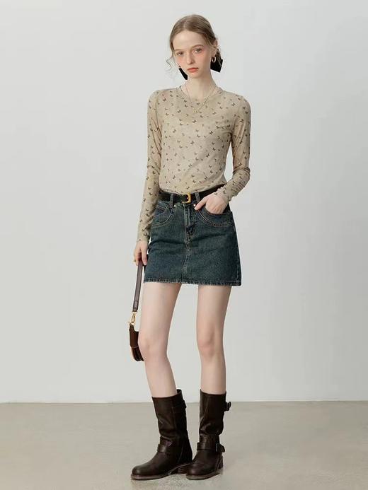 【YW】无忧购“清仓大促”韩系慵懒百搭波点蝴蝶结天丝面膜长袖T恤6610（截单后3-5天发货) 商品图9