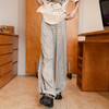 谜底休闲裤女2025秋季新款户外休闲格纹百搭宽松直筒裤257MK7760 商品缩略图0