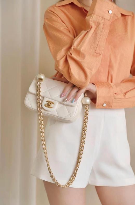 BT290 香奈儿 24S 珍珠款方胖子 斜挎包 白色（BT*MM）7.22直播款 商品图0