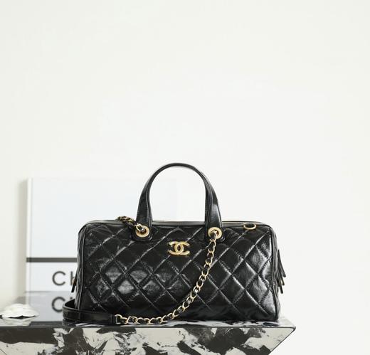 香奈儿 25A手工坊 油蜡皮保龄球包黑色（LZ） 商品图1