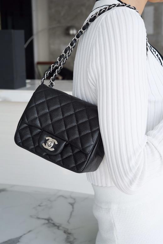 香奈儿 经典Classic Flap」经典口盖包 黑羊/牛银合集 方胖子斜挎包（LZ） 商品图13