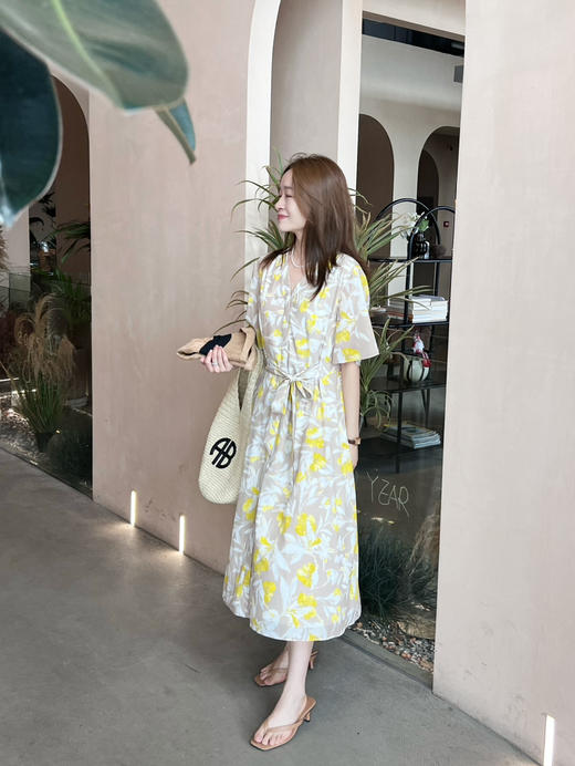 2507402    保姿 印花真丝 连衣裙 商品图1