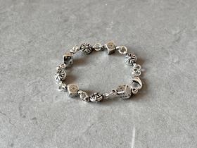 Chrome Hearts克罗心 十字花球筛子925银手链，骰子款是日本限定，超级难买(MM)