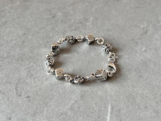 Chrome Hearts克罗心 十字花球筛子925银手链，骰子款是日本限定，超级难买(MM) 商品图0