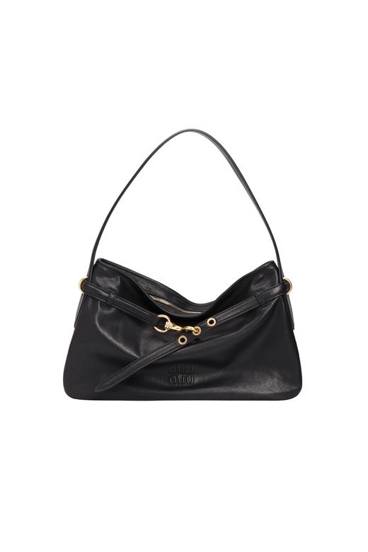 缪缪 手提包黑色石楠木两色大小号可选（LZ） 商品图1