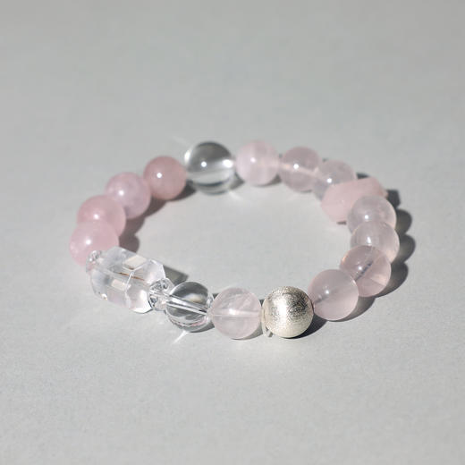 ARSIS｜晶石系列 粉黛桃花·粉水晶串珠手链 商品图0