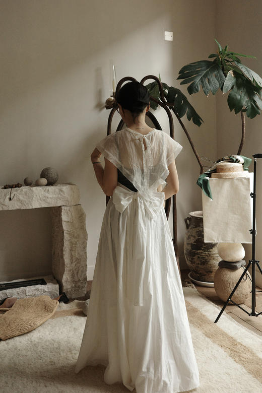 亚麻真丝棉 - 古典蕾丝小披 商品图1