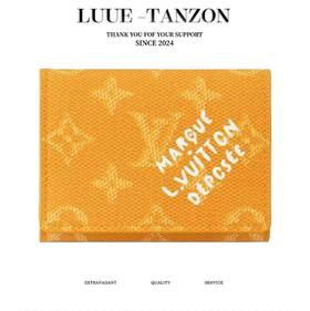 LV 字母徽标按扣开合Monogram Heritage 涂层帆布 卡包(JPH)