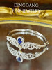 皇家蓝 蓝宝石 有烧 皇冠镂空钻石花边手镯 主石1.52ct 商品缩略图3