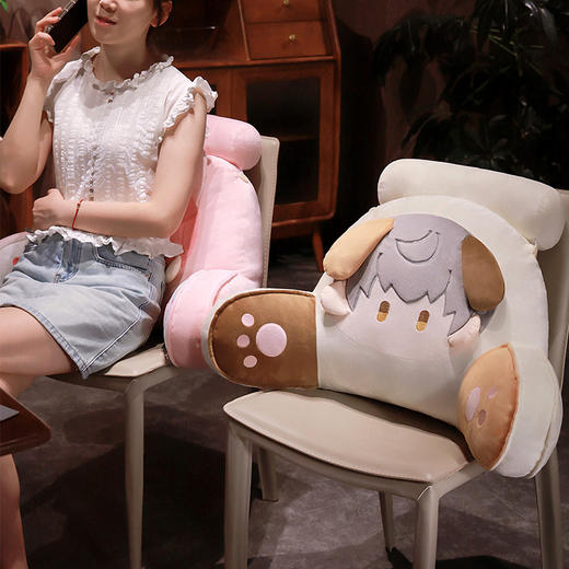 自然醒二次元崽崽拥抱式腰靠久坐护腰汽车座椅靠垫靠背宿舍沙发坐椅靠枕腰枕QYL 商品图13