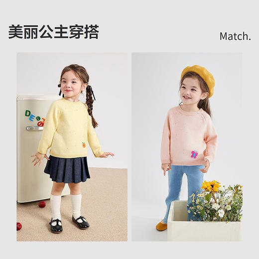 笛莎Deesha 童装女童毛衫2025冬新款女童可爱针织毛衫 商品图2