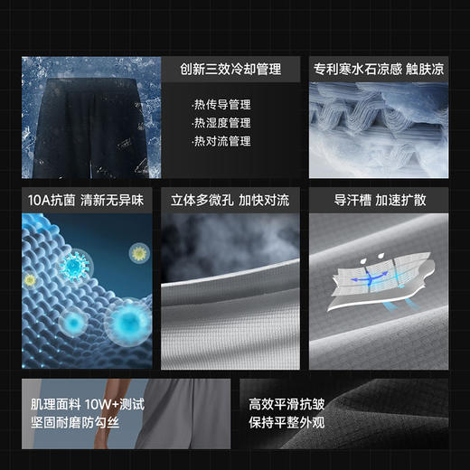 素湃Supield暴冰短裤10A抗菌凉感夏季户外耐磨五分裤BS3547 商品图1