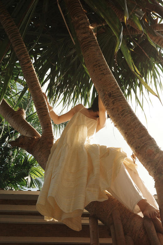 “小雏菊”真丝棉色织-超大幅摆裙 商品图5