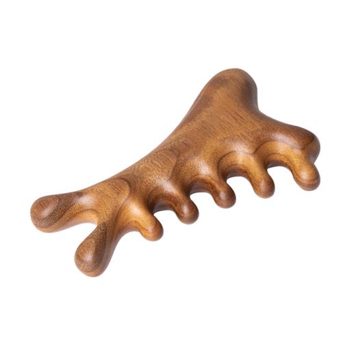 金丝楠木按摩梳五合一养生按摩梳&古沉木雕梅花梳 商品图5