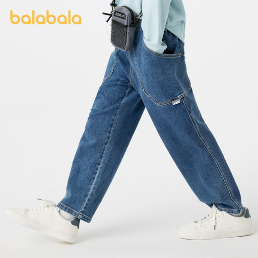 巴拉巴拉童装儿童裤子男童牛仔裤秋装长裤工装口袋时尚舒适潮酷 商品图2