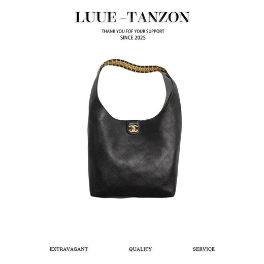 香奈儿 25P 新款Hoho 黑金 小号单肩包     （LZ） 商品图0