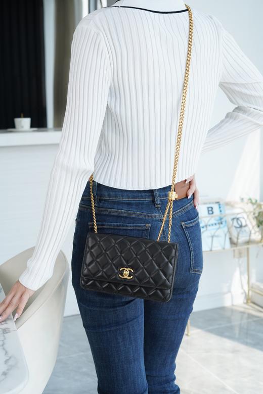 香奈儿 22k 正品皮 小金柱 调节扣woc包（LZ） 商品图3