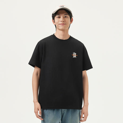 gxgjeans男装 后背字母印花美式休闲宽松圆领短袖T恤男 25夏热卖 商品图3