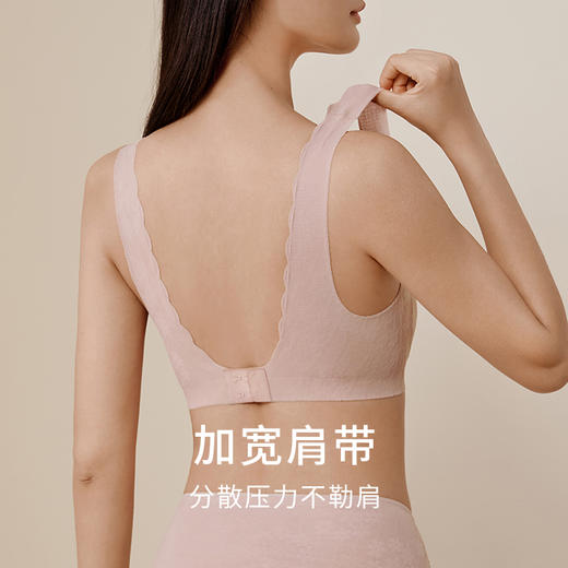 金三塔真丝文胸桑蚕丝轻薄透气背心式无钢圈优雅蕾丝无痕文胸女/文胸内裤套  NZFFC309 商品图3