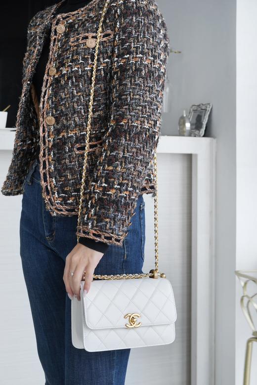 香奈儿  24c 双金球CF mini 19cm白色 （LZ） 商品图8