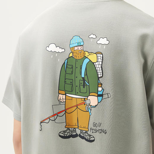 gxg.jeans男装 后背趣味印花潮流宽松圆领短袖T恤男生 25夏季热卖 商品图4