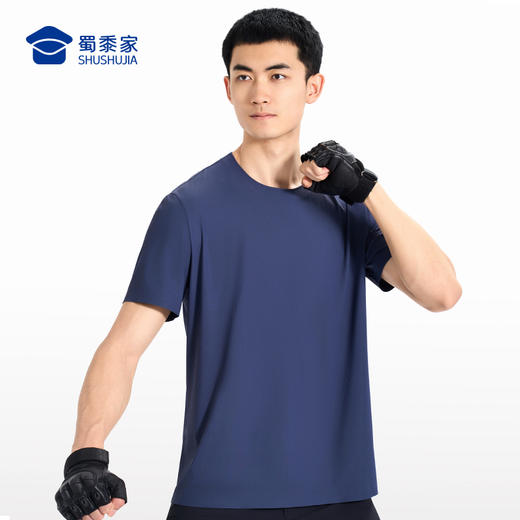 【冰丝0感无痕短袖/清仓】休闲圆领短袖 高弹透气半袖T恤T007 商品图7