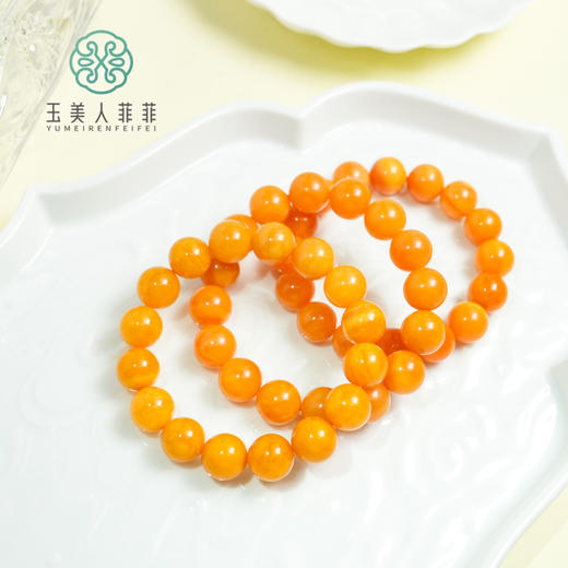 D蜜蜡单圈-红花蜡圆珠13#62A05 商品图0