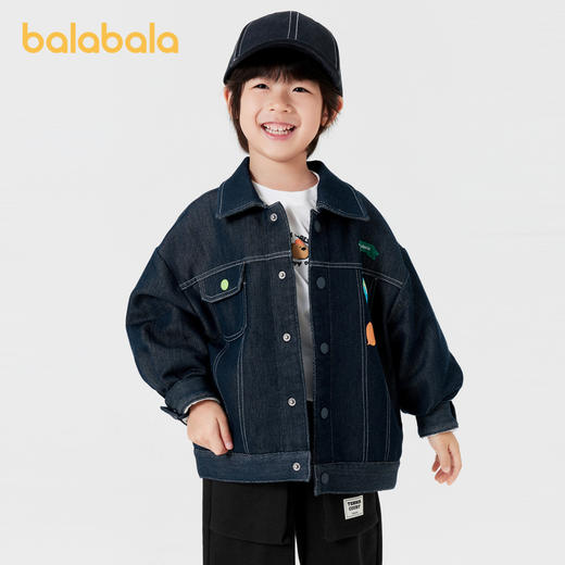 巴拉巴拉童装儿童外套仿牛仔夹克男童秋装宽松洋气可爱上衣小童潮 商品图1
