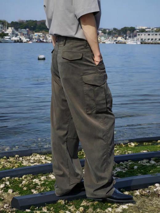 Evistub/E-5XCK493/复古弯刀廓形休闲工装裤男夏 商品图2