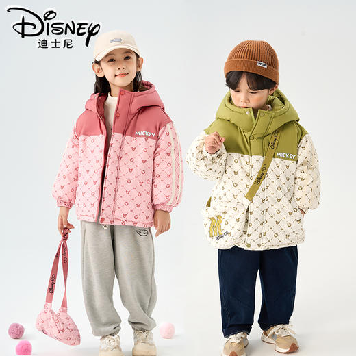 Disney/迪士尼XH儿童羽绒服男女童黑金系列连帽外套XME4SU506 商品图2