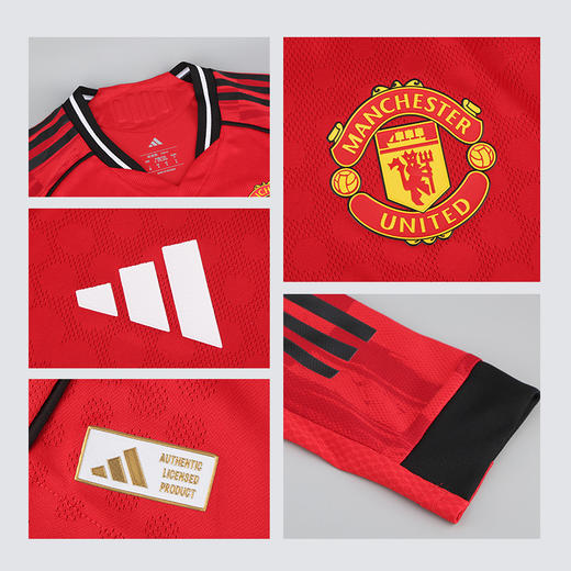 小李子ADIDAS阿迪达斯25/26赛季曼联球员版主场长袖球衣JP3022 商品图3