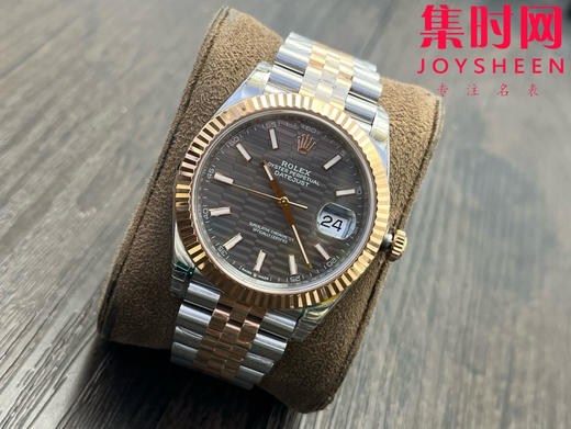 劳力士 VS日志41系列 间玫金格子面 格纹盘 男士腕表 3235机 五珠带 表径41mm 商品图2